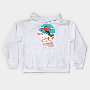 The Ski - Crested Butte Mountain Kids Hoodie